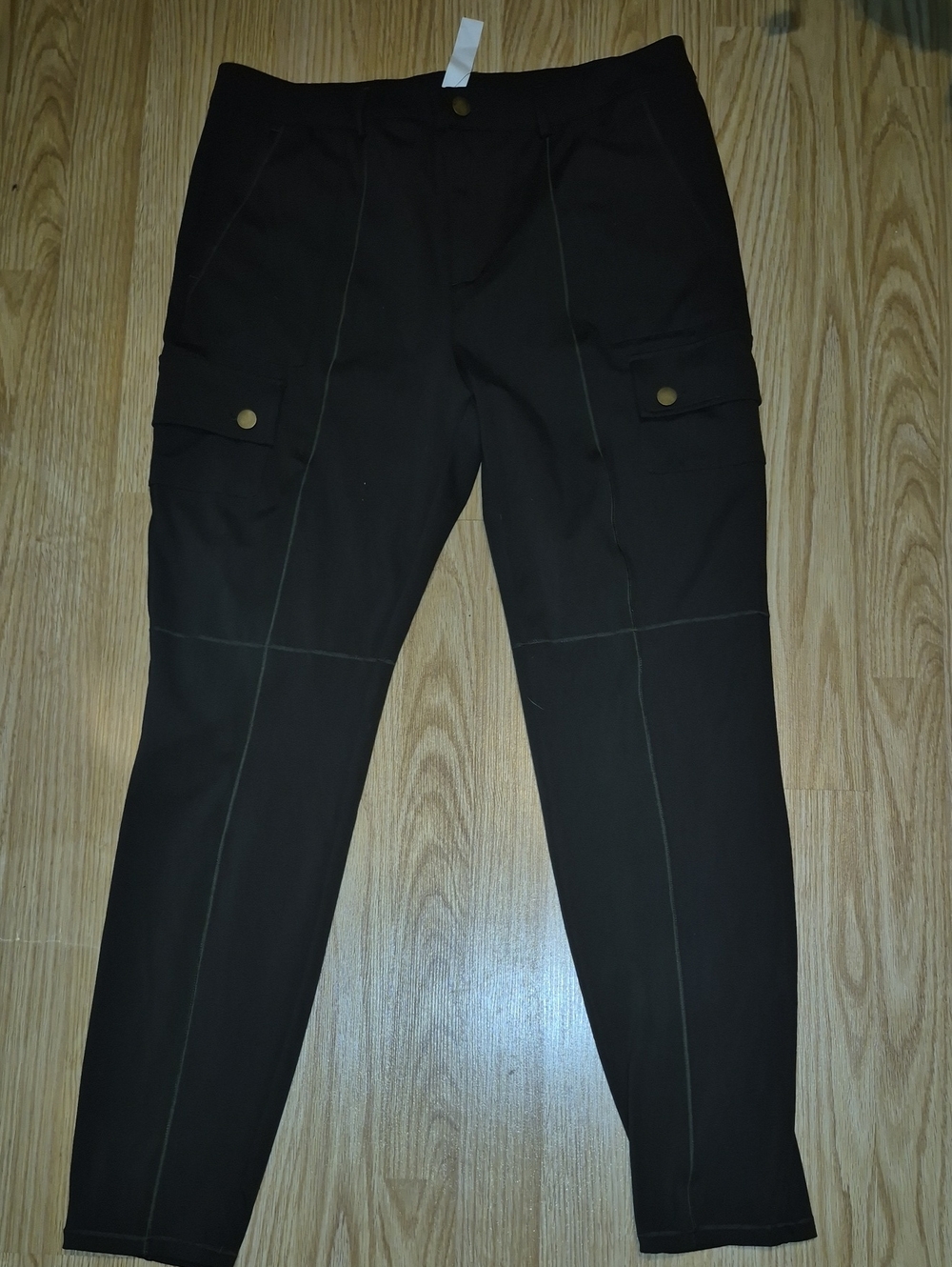 HALARA Day Stretch Hi Waist Zipper Pockets Skinny Cargo Trousers..size XL Tall
